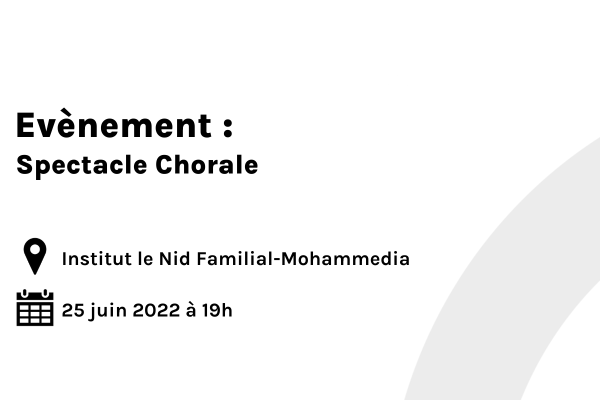 Spectacle Chorale - institut le Nid Familial