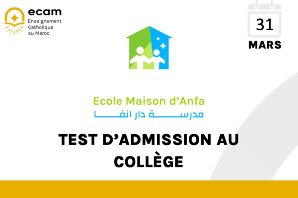 Test d'admission au collège Maison d'Anfa